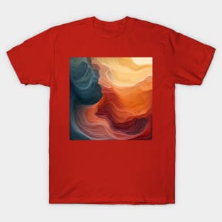 Abstract Gradient Wave Art Wallpaper T-Shirt